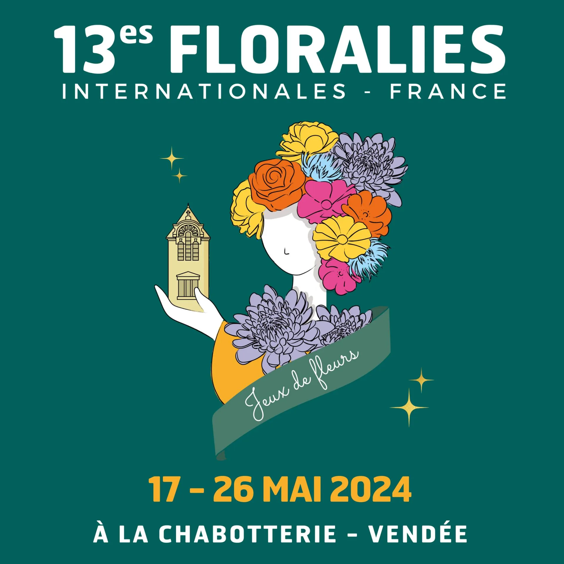 Les Floralies Internationales France du 17 au 26 mai 2024 au Logis de la Chabotterie en Vendée.