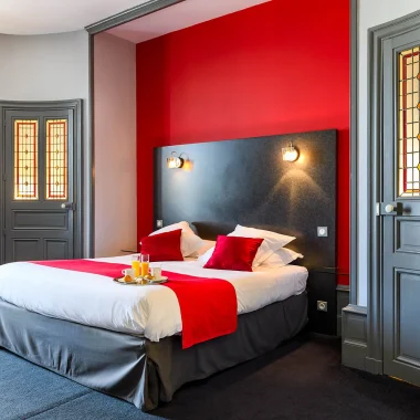 Hotel room at Château de la Barbinière in Saint-Laurent-sur-Sèvre in Vendée, near Puy du Fou